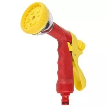 Пистолет поливочный GRINDA 10 режимов, курок сзади, металлический с TPR