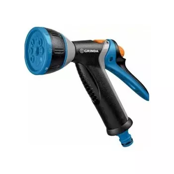 Пистолет поливочный GRINDA BM-8, 8 режимов, курок сзади, металлический с TPR, PROLine (8-427339)