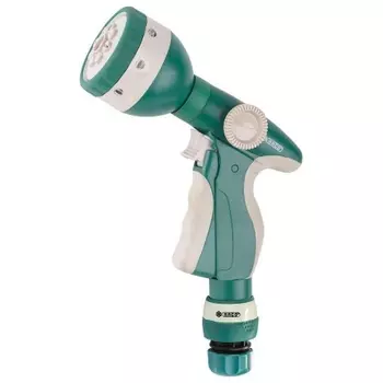 Пистолет поливочный RACO 437C, 8 режимов, курок спереди, с соединителем 1/2?, пластиковый с TPR (4255-55/437C)