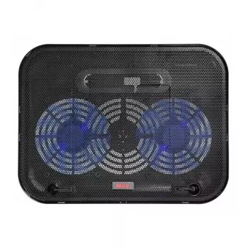 Подставка для ноутбука Buro BU-LCP140-B214H 14" (338x255x22мм 1xUSB 2x 140ммFAN 480г) металлическая сетка/пластик черный