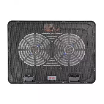Подставка для ноутбука Buro BU-LCP156-B214H 15.6" (355x255x30мм 2xUSB 2x 140ммFAN 900г) металлическая сетка/пластик черный