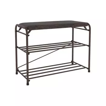 Подставка для обуви Альфа 23 с сиденьем, 65х30х48 см, коричневый ПДОА23С КОР