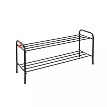 Подставка для обуви Альфа 32, 2-х полочная , 87 см (87*30*40) черный ПДОА 32 Ч