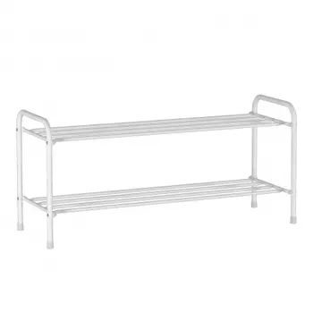 Подставка для обуви Альфа 32, 2-х полочная , 80 см (81*38*30) белый ПДОА 32 Б