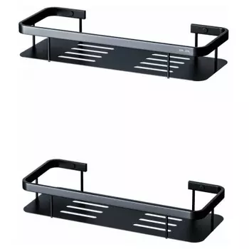 Полка для душа прямая двухъярусная AM.PM Sense L A7453222 черная