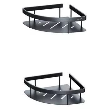 Полка для душа угловая двухъярусная AM.PM Sense L A7454222 черная