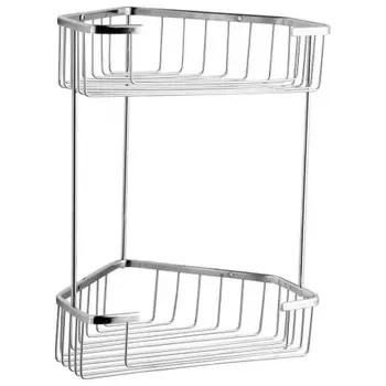 Полка FASHUN угловая двухярусная черная (A335-1)