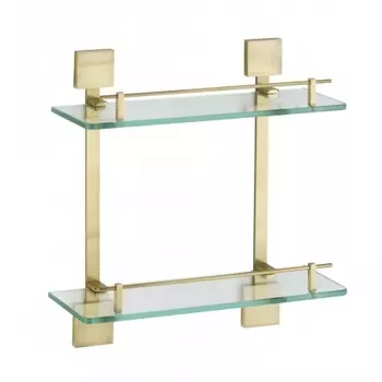 Полка прямая двойная (стеклянная) 40 см Savol 65с (S-06522C)