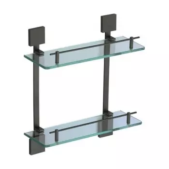 Полка прямая Savol двойная стеклянная 40 см (S-06522H)