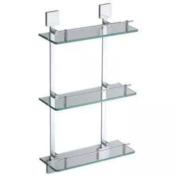 Полка Savol прямая тройная стеклянная 40см (S-06522A-3)