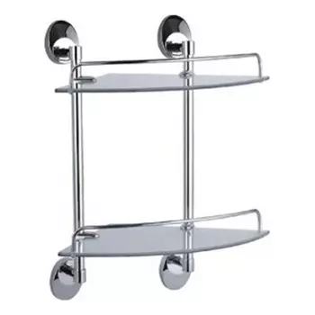 Полка стеклянная угловая Haiba хром (HB1607-2)