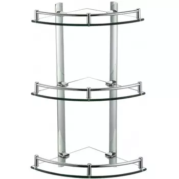 Полка угловая тройная (стеклянная) Savol (S-003031)