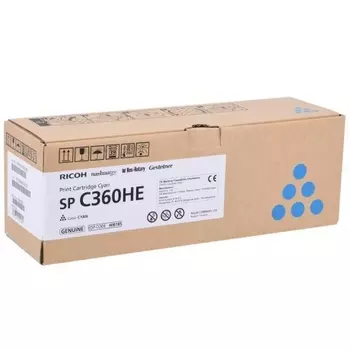 Принт-картридж тип SP C360HE (6K) голубой Ricoh SP C360DNw/SP C360SNw/SP C360SFNw/SP C361SFNw