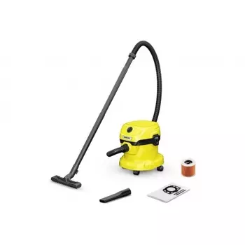 Пылесос строительный Karcher WD 2 Plus V-12/6/18/C 1000Вт (уборка: сухая/влажная) желтый