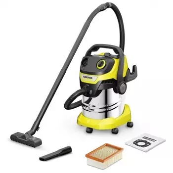 Пылесос строительный Karcher WD 5 S V-25/5/22 1100Вт (уборка: сухая/сбор воды) желтый