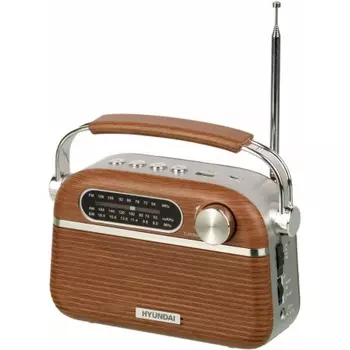 Радиоприемник Hyundai H-PSR200 дерево коричневое/серебристый