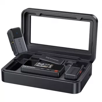 Радиосистема Saramonic Air-01 (TX+TX+RX) 2,4 ГГц приемник + 2 передатчика в кейсе (черный)