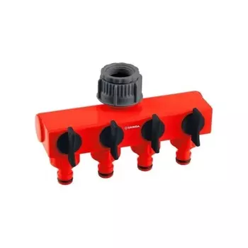 Распределитель поливочный GRINDA GS-4, 3/4?-1?, четырехканальный, с внутренней резьбой (8-426314)