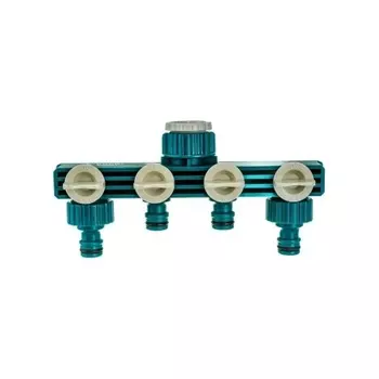 Распределитель поливочный RACO ORIGINAL, 1/2? - 3/4?, четырехканальный, с внутренней резьбой, из ABS пластика (4250-55258C)