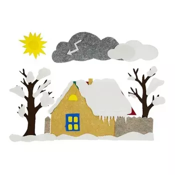 Развивающая игра Liplip "Четыре домика" (без полотна) ковролин