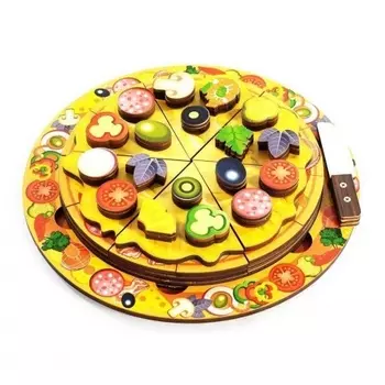 Развивающая игрушка Нескучные игры "Пицца" арт.7918 54 элемента
