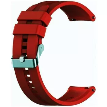 Ремешок Red Line для часов универсальный силиконовый рельефный, 22 mm, бордовый