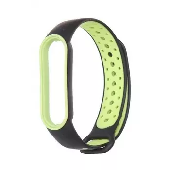 Ремешок Red Line для Xiaomi Mi Band 6 Silicone Black-Yellow УТ000025170