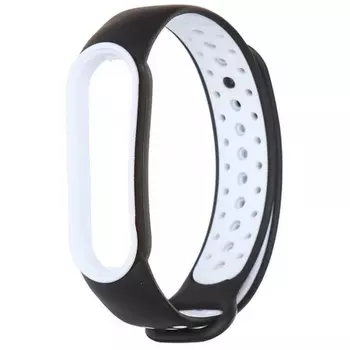 Ремешок Red Line для Xiaomi Mi Band 6 Silicone Black-White УТ000025168