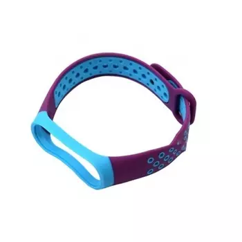 Ремешок Red Line двухцветный для Xiaomi Mi Band 4/ Mi Band 3, фиолетовый с голубым