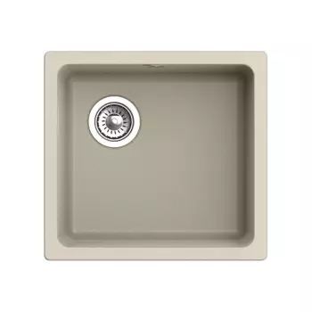 RIVELATO Мойка BERKANA 45 1-чаш 485*455, монтаж: универсальный, материал: кварц, цвет: темно-бежевый
