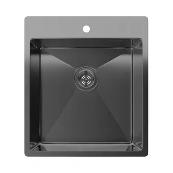 Rivelato Rinox 4450 PVD black Мойка нерж.сталь 1 чаша 440*500*200 мм, монтаж: врезной, материал: нержавеющая сталь, цвет: черный