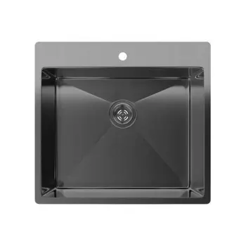 Rivelato Rinox 5450 PVD black Мойка нерж.сталь 1 чаша 540*500*200 мм, монтаж: врезной, материал: нержавеющая сталь, цвет: черный