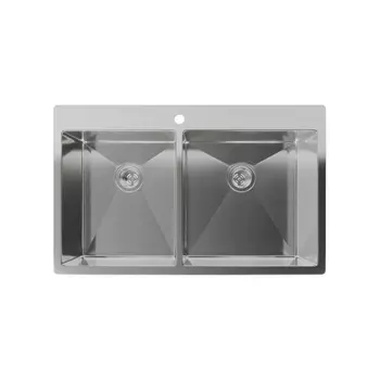 Rivelato Rinox 8050 B2 Мойка нерж.сталь 2 чаши 800*500*200 мм, монтаж: врезной, материал: нержавеющая сталь, цвет: нержавеющая сталь