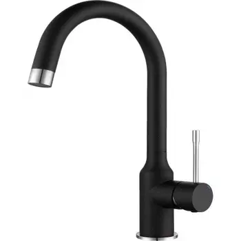 Rivelato Смеситель для кухни Garda U-обр. D-35мм, монтаж: вертикально на раковину, материал: нержавеющая сталь, цвет: черный хром