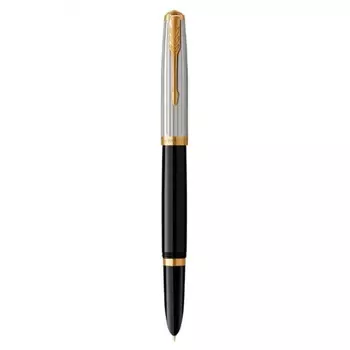 Ручка перьев. Parker 51 Premium (CW2169030) Black GT F сталь нержавеющая подар.кор.
