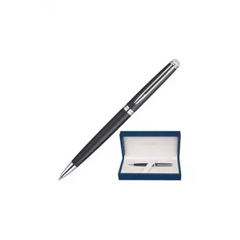 Ручка подарочная шариковая WATERMAN Hemisphere Matt Black CT, черный матовый лак, хромированные детали, синяя, S0920870