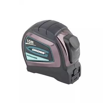 Рулетка "Doppelhaken",10 м x 25 мм, двухсторонний зацеп, нейлон, двуст. шкала, автоматич// Gross