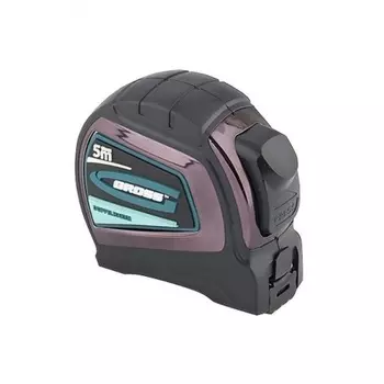 Рулетка "Doppelhaken", 5 м x 19 мм, двухсторонний зацеп, нейлон, двуст. шкала, автоматич// Gross