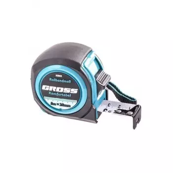 Рулетка Komfortabel, 5 м х 25 мм, обрезиненный корпус// Gross