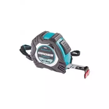 Рулетка Magnetisch, 3м х 16мм,обрезин. корпус,автоматич. фиксация, нейлон. покр.,магн. зацеп// Gross