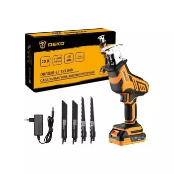 Сабельная пила аккумуляторная DEKO DKRS20-Li, 20В, 1x3.0Ач