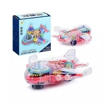 Самолет Gear на батарейках (свет,звук) в коробке 2263