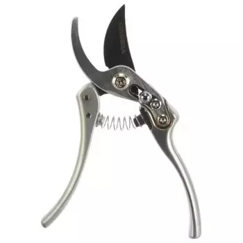 Секатор GRINDA P-21, 210 мм, углеродистая сталь, хромированное покрытие, с алюминиевыми коваными рукоятками, плоскостной PROLine (423421)