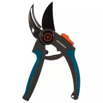 Секатор GRINDA P-55, 205 мм, с двухкомпонентными рукоятками, плоскостной PROLine (423455)