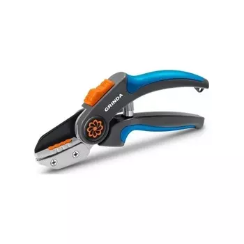 Секатор GRINDA P-56, 205 мм, легированная сталь, двухкомпонентные рукоятки, контактный PROLine (423456)
