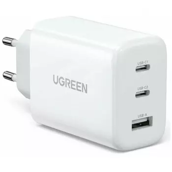 Сетевое зарядное устройство UGREEN CD275 (90496) USB-A+2*USB-C 65W Fast Charger EU. белый