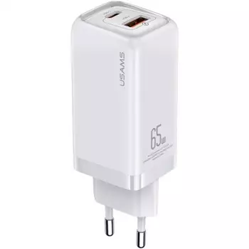 Сетевое зарядное устройство USAMS - (Модель - US-CC153 T47) PD 65W, белый (CC153TC02)