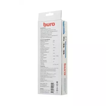 Сетевой фильтр Buro 500SH-3-SW-B 3м (5 розеток) черный