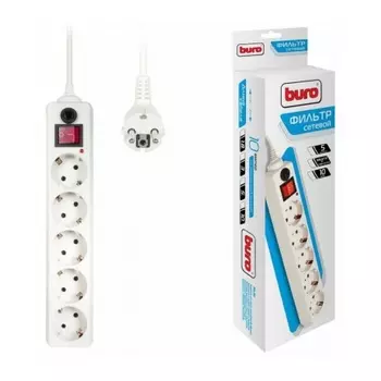 Сетевой фильтр Buro 500SH-5-W 5м (5 розеток) белый
