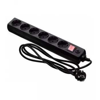 Сетевой фильтр Buro 600SH-16-1.8-B 1.8м (6 розеток) черный